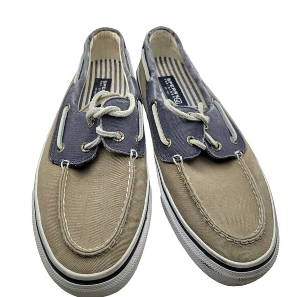 Sperry Top Sider Boat Shoe Mens 8 Blue Tan 0538207 Summer Yacht Club Dock Pool - Picture 9 of 13